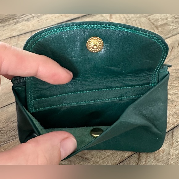 Vintage peruzzi Green Leather Keychain Wallet - Picture 6 of 7